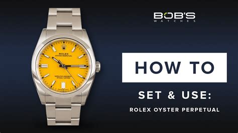 how to set the time on a rolex oyster perpetual|rolex oyster perpetual change time.